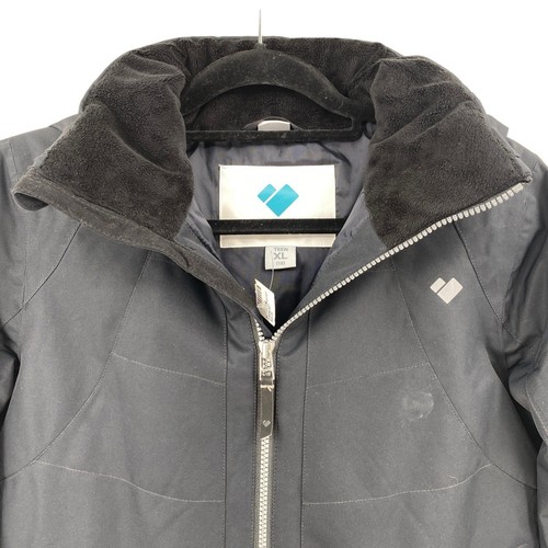 Obermeyer NEW Unisex Teen (18) Jacket Black Size XL Haana Hooded Full Zip - Picture 5 of 15