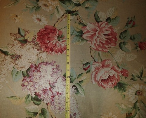 VERVAIN LINEN FLORAL FABRIC ~ GARDEN VINE ~ DRAPERY / UPHOLSTERY ~ BTY - Picture 7 of 7