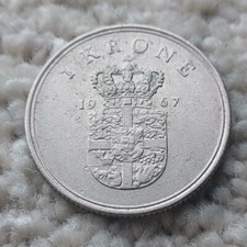 1 Krone 1961-1982 Various Dates Denmark Coin  By coin_lovers 