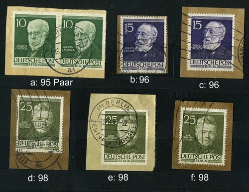Berlin 95, 96, 98 auf Papier gestempelt; bitte auswaehlen #p892 - Picture 1 of 7