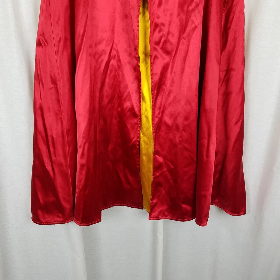 Vintage DeMoulin Bros Red Gold Satin Cape Marching Band Ring Leader Men Adult OS - Image 3 of 4