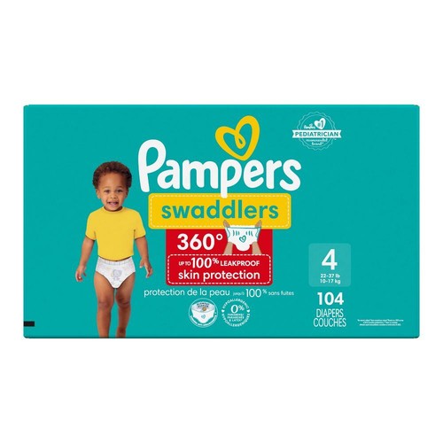 Pampers Swaddler 360 Enormous Disposable Baby Diapers - Size 4 - 104ct - Picture 9 of 11