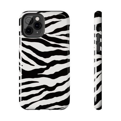 Zebra Print Pattern Tough Phone Case, Extra Layer Protection, iPhone Samsung - Picture 25 of 36