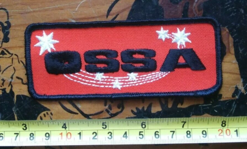 Vintage ~ OSSA ~ Embroidered Sew On Biker Motorcycle Patch - Picture 1 of 4