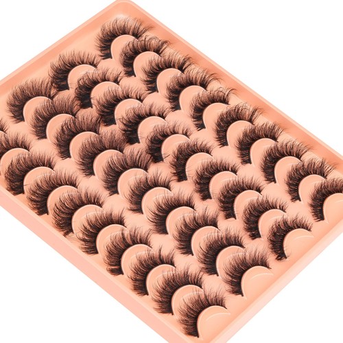 20 Pairs False Eyelashes Natural Look Lashes Mink Fluffy Fake Eyelashes Wispy... - Picture 2 of 7