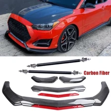 Front Bumper Lip Spoiler Splitter Carbon Fiber For Hyundai Veloster