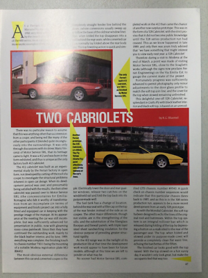 Ferrari #463 Article Two Ferrari Cabriolets 412 & 328 3Q 1990 1