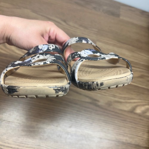 Crocs Sandals Womens 8 Meleen Twist Shoes Floral Rubber Slide Slip On Comfort - Picture 5 of 11
