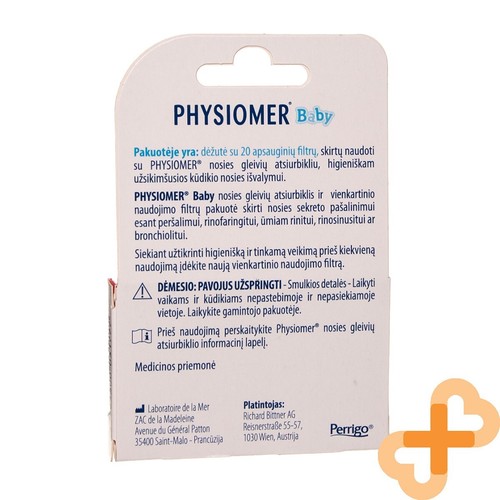 PHYSIOMER Nasal Aspirator Single Use Filters 20 Pcs. Hygeniec Easy to Use - Bild 14 von 24