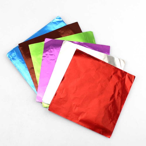 10x10cm Glossy Colorful Metallic Foil Paper Sheets - Gift Wrapping DIY Crafts - Picture 3 of 5