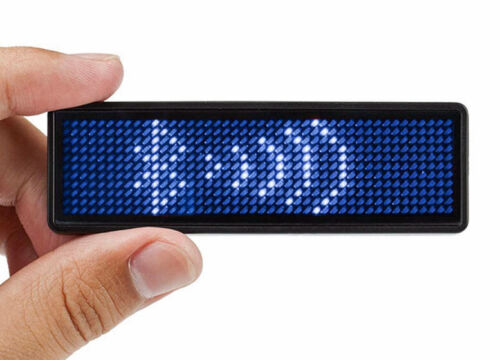 BLU LED Digitale Scrolling Messaggio Nome Etichetta Bluetooth/PC Programmabile NUOVO! - Foto 2 di 9