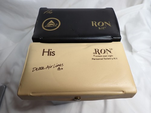 Set of 2 Vintage Delta Air Lines His RON kits in very good shape