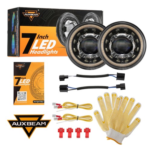 Faro LED redondo Auxbeam de 7 pulgadas haz alto/bajo DRL para Mazda NA Miata MX5 90-97 - Imagen 12 de 12