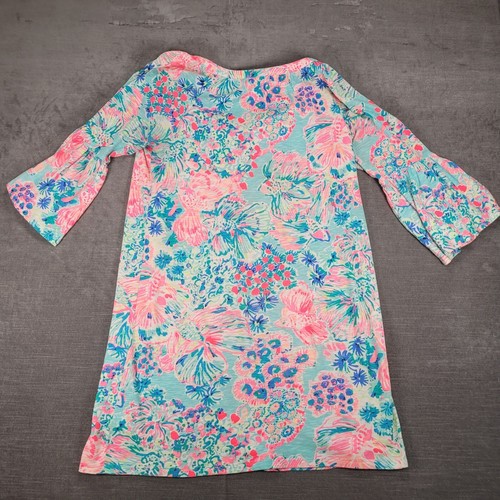 Lilly Pulitzer geblümte Tunika Oberteil Glockenärmel Bindeband Medium - Bild 12 von 16
