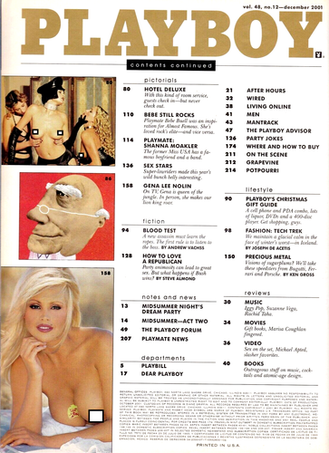 "PLAYBOY" (SEXY CELEBRITIES '01) ~ DECEMBER 2001 ~ *** SPECIAL ISSUE *** - Picture 3 of 8