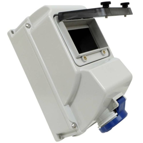 16 Amp 3 Pin 2P+E 230V Wall Mount Socket with DIN Rail for RCD RCBO MCB IP44 16A - Picture 2 of 9
