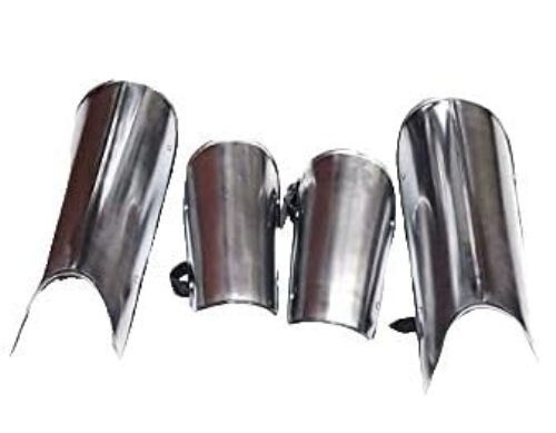 metal medieval greek arm and leg guards new metal arm and leg armor set polished - Picture 9 of 13