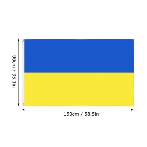 Large Ukraine Flag 5X3FT Ukrainian Sporting Events Fan L9M7 Support. P7S1 - Picture 10 of 10