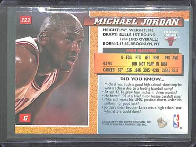 1994-95 Topps MB Embossed Gold #121 Michael Jordan | eBay
