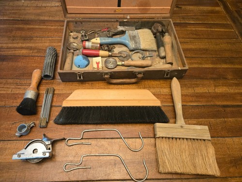 Large Vintage Sears Wallpaper Tool Kit Lot + Hyde Trimmer Early - Mid Century - Picture 1 of 9