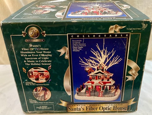 Santas Fiber Optic House Christmas Village Musical & Animated - Picture 13 of 15