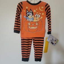 Bluey Halloween Pajamas Boys Girls Disney Size 2T Toddler Bingo Dog