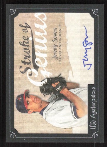2007 UPPER DECK MASTERPIECES JEREMY SOWERS SG-SO STROKE OF GENIUS AUTOGRAPH