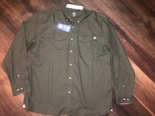 Huk Hawser Shirt Flannel Long Sleeve Perform Ventilated Stretch Fishing NEW - Picture 12 of 15