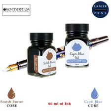 Monteverde 60ml Core Ink Bottle (30ml Scotch Brown, 30ml Capri Blue)