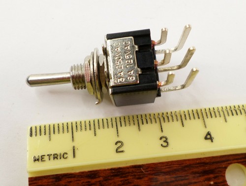 3-pcs ON-OFF-ON Mini DPDT Panel Mount Toggle Switches 3-Position 6A@125V 3A@250V - Picture 6 of 12