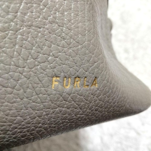 FURLA Greige 2Way Leather Logo Net Mini Tote Bag - Gebraucht - Bild 12 von 14