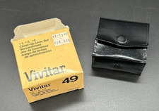 Vintage 49mm Vivitar Close-Up Lens 1, 2, 4 Set with Case in It's Original Box