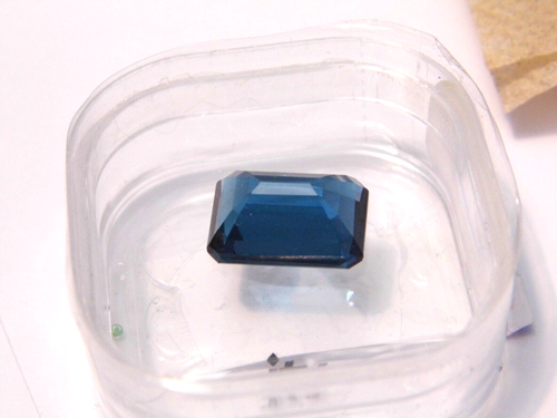VVS London Blue Topaz 14x10x6mm Emerald Cut 9.22Ct Natural Gemstone Beautiful!!! - Picture 2 of 2
