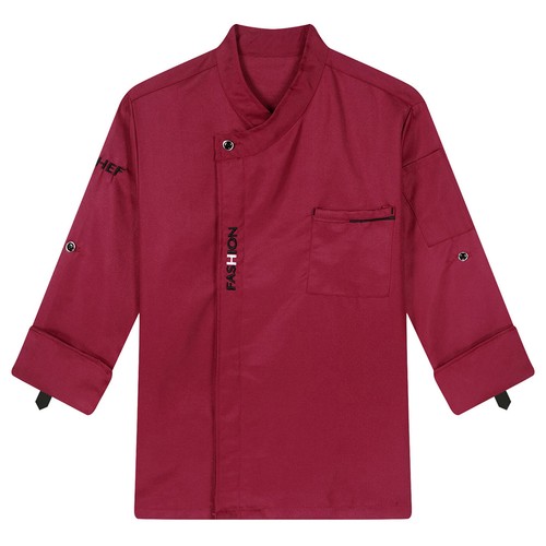 Unisex Shirts Mens Jacket Cook Coat Hotel Uniform Cafe Costume Long Sleeve Tops - Imagen 21 de 44