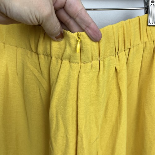 Women's Yellow 2 Piece Outfits Round neck Crop Basic Wide Leg XXL/18 Pants & Top - Picture 8 of 24