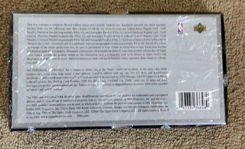 2004-05 Upper Deck Rivals Basketball UNOPEN BOX LeBron vs Melo 👉 1 OF 1 AUTO'S? - Picture 3 of 3