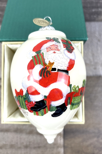 Hermoso adorno de Papá Noel de vidrio con caja Pier 1 Importaciones HO192 - Imagen 2 de 8