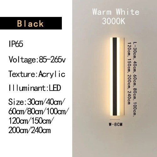 Outdoor Wall Light Modern Waterproof IP65 Porch Garden Wall Lamp Fixtures Decor - Picture 7 of 22