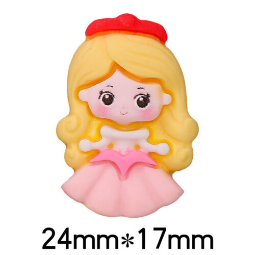 20 Pcs Flatback Resin Assorted Cartoon Princesses Cabochons Flatback Charms - Picture 6 of 14