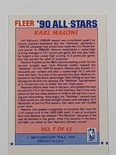 1990, 2000 KARL MALONE FLEER SKYBOX UTAH JAZZ ALL STAR HOF UNBEWERTET 3 KARTEN SET - Bild 3 von 7
