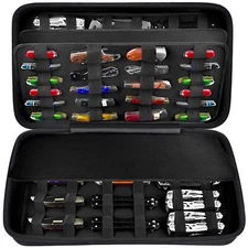 88 Slot Pocket Knife Case Black Carrying Bag Large Capacity Storage Organizer