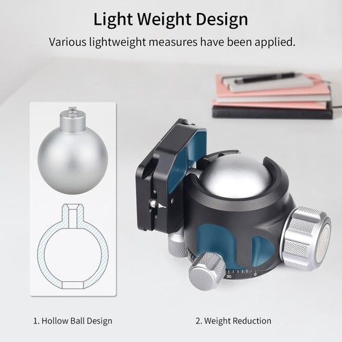 INNOREL N52/N44/N36 Low Profile Tripod Ball Head Panoramic CNC Metal Ballhead - Picture 23 of 36
