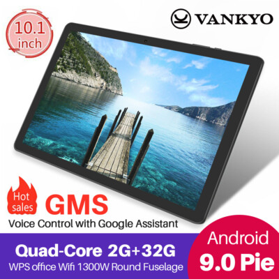 VANKYO HD 10.1" WIFI Tablet Android 9.0 Pie Quad Core GPS Dual Camera 2+32GB