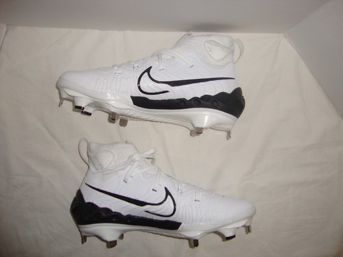 Men Nike DJ6517-101 Alpha Huarache NXT Metal Baseball Cleats Size 8 White Black - Picture 10 of 11