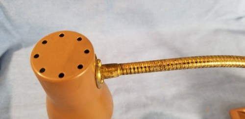 1960s Small Desk Lamp / Flexible Gooseneck / Made In Japan / Brown&Brass - Nice - Picture 9 of 10