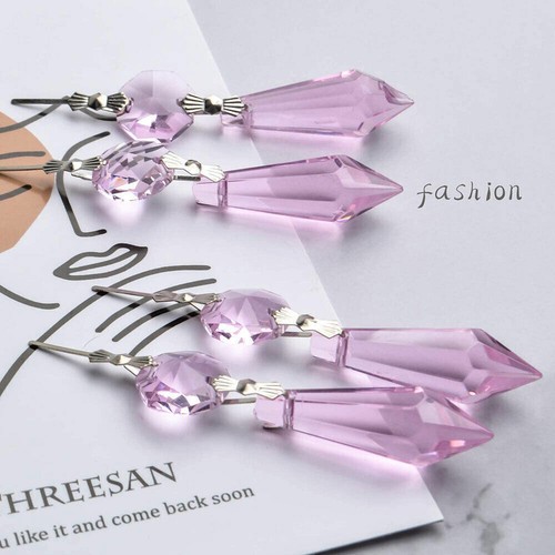 20X Crystal Chandelier Lamp Prism Fairy Hanging Drop Pendant w/ Icicle Crystals - Picture 69 of 77