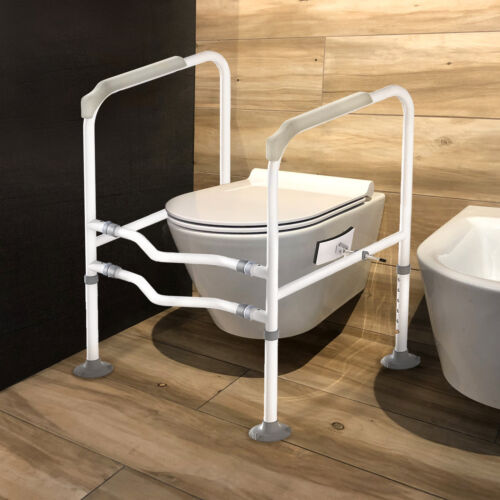 70-82cm WC Aufstehhilfe Toilettenstütze Toilettengestell bis 200kg Belastbarkeit - Bild 12 von 13