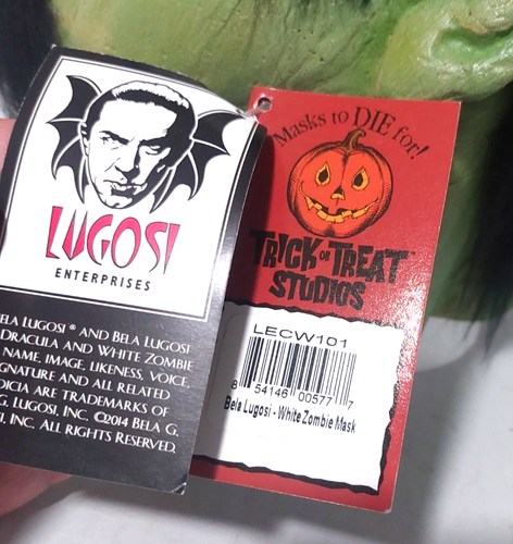 Neu! Bela Lugosi weiß Zombie Mord Legendre Trick or Treat Halloween Maske Neu mit Etikett - Bild 6 von 10