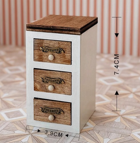 Casa delle bambole scala 1:12 mobili da cucina in legno miniatura bambola decorazione cucina - Foto 5 di 10