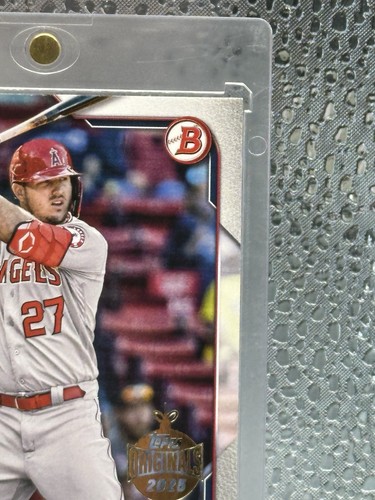 Mike Trout 2025 Topps Holiday Originals Buyback Holiday Gold Foil Stamp - Picture 3 of 10